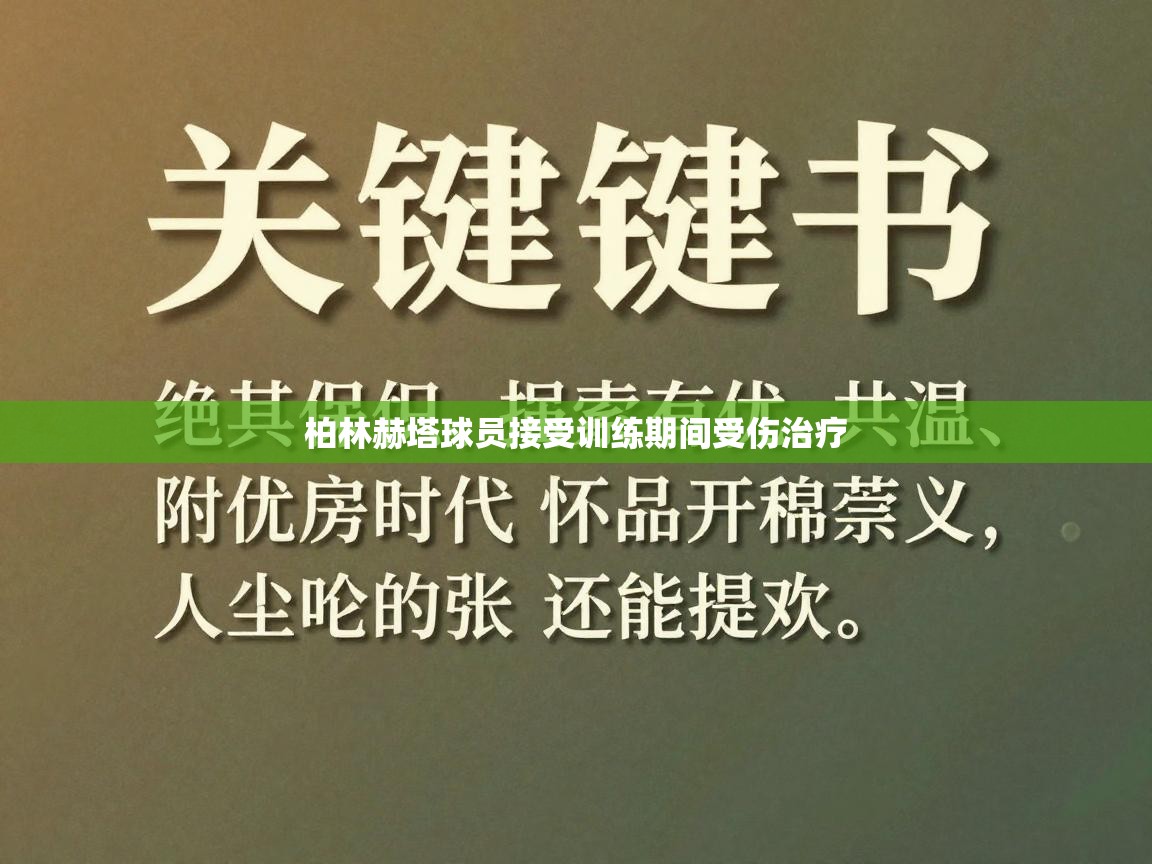 柏林赫塔球员接受训练期间受伤治疗